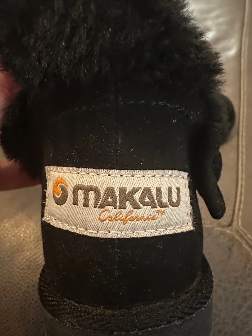 Kids Black Faux Fur Ankle Boots